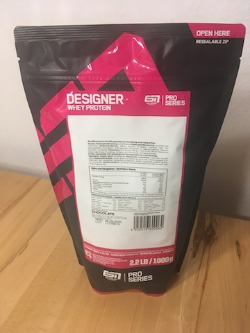 ESN Designer Whey Protein Rückansicht